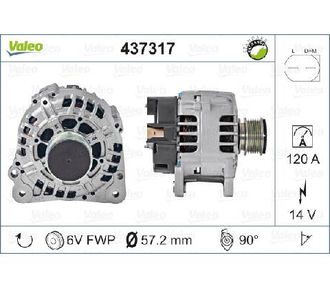 VALEO Alternátor 437317