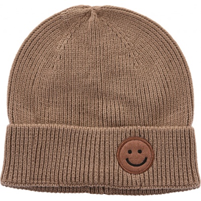Noisy May beanie s nášivkou hnědá