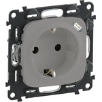 Legrand Контакт ШУКО 2P+E 16A + USB тип C 1.5A 7.5W цвят Алуминий Valena Allure - 753007 (753007)