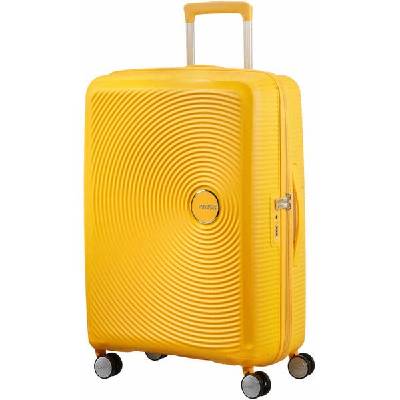 kufor AMERICAN TOURISTER Soundbox Spinner 67/24 TSA EXP + golden yellow