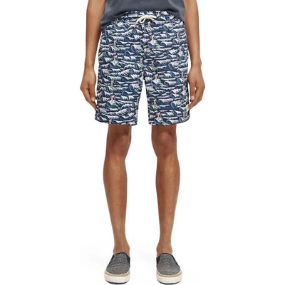Scotch & Soda Бански гащета Scotch & soda Long Length Printed swimming shorts - Blue (Blue Wave Surf Aop)