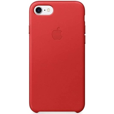 Apple iPhone Leather Case - оригинален кожен кейс (естествена кожа) за iPhone 8, iPhone 7 (червен)