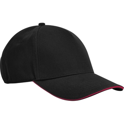 Beechfield B 825C EarthAware sandwich 5 panelová COT53825Cy2899-black/class Černá/červená