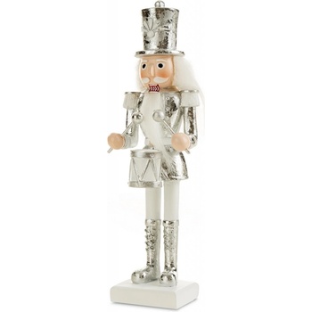 EUROFIRANY VIANOČNÁ DEKORATÍVNA FIGÚRKA NUTCRACKER 20CM STRIEBORNÁ