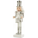 EUROFIRANY VIANOČNÁ DEKORATÍVNA FIGÚRKA NUTCRACKER 20CM STRIEBORNÁ
