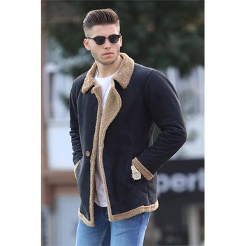 Madmext Мъжко велурено яке m-63 - Черно 286812 (286812_Черно)