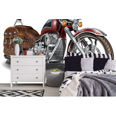 DIMEX ART Самозалепваща се флизелинова фототапета класически ретро мотоциклет 375 x 250 см