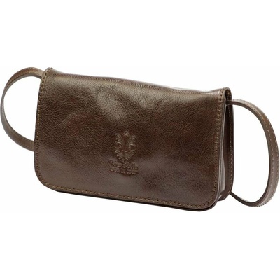Florence dámska kožená kabelka 107 TAMP Dark Brown Crossbody Postbag