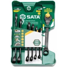 Sata Očkoploché ráčnové klíče X6 8 ÷ 17 mm černé Sada 7 dílů ST47530