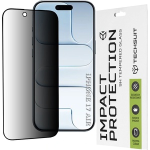 Techsuit Протектор за iPhone 17 Air - Techsuit - 111D Privacy Full Glue - Черен