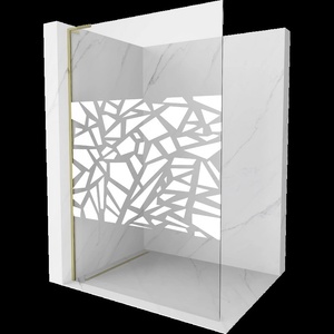 Mexen Kioto L стена за душ Walk-in 70 x 200 см, бял модел, златен - 800-070-103-50-85 (800-070-103-50-85)