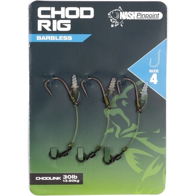 Kevin Nash Chod Rig Barbless veľ.4 30lb 3ks