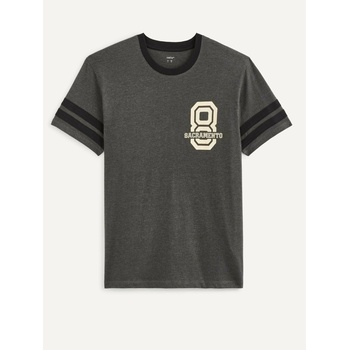 Celio Тъмно сива мъжка тениска с щампа Celio Celio | Siv | МЪЖЕ | S