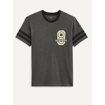 Celio Тъмно сива мъжка тениска с щампа Celio Celio | Siv | МЪЖЕ | S