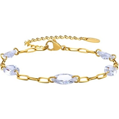 Titan Jewerly dámský ocelový náramek s krystaly Zoélie zlatý BR-1537