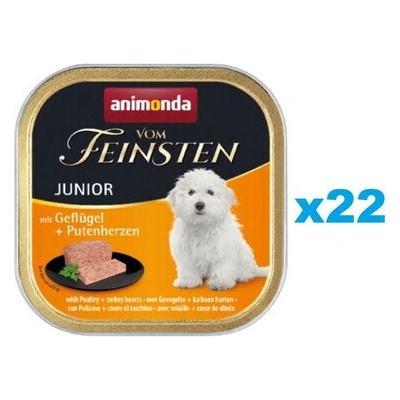 Animonda Vom Feinsten Puppy hydina a morčacie srdcia 22 x 150 g