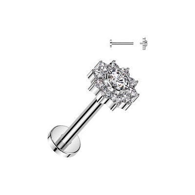 Šperky4U piercing do brady labreta titan TIT1374-1206