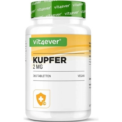 Vit4ever Měď glukonát měďnatý 2 mg 365 tablet