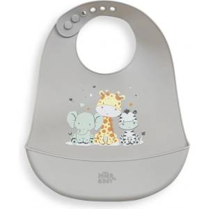 Interbaby Силиконов лигавник Interbaby - Tres Amigos, сив (SI019-76) - ozone