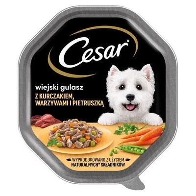Cesar Adult s kuracím mäsom zeleninou a petržlenovou omáčkou 14 x 150 g