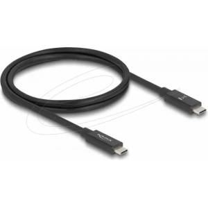 Delock Кабел E-Marker USB-C, 80 Gbps, 16K 60 Hz, PD 3.1 240 W, 1 m, черен (DELOCK-81211) - megamag