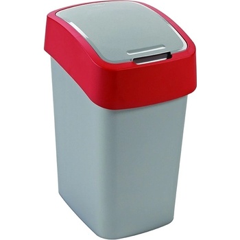 CURVER FLIPBIN 10 l Odpadkový kôš strieborná/červená 02170-547
