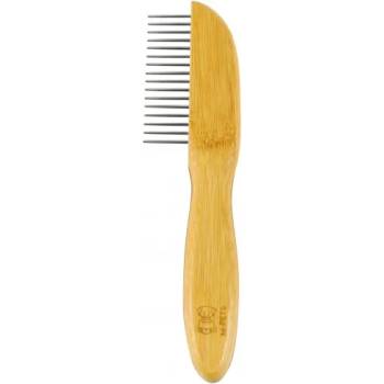 M-PETS BAMBOO Regular Comb with Rotating Teeth 16 teeth - Бамбуков гребен с 16 въртящи се зъбци от 100% естествен бамбук, 6, 5 x 21, 5 см - Белгия 10119799