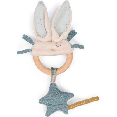 MOULIN ROTY Hrkálka s krúžkom Blue rabbit