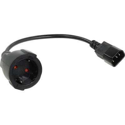 захранващ кабел Cable Power Ext IEC 320 C14 / SCHUKO F 0.2m 16A Black - CE002-CU1.5mm-0.2m (CE002-CU1.5mm-0.2m)