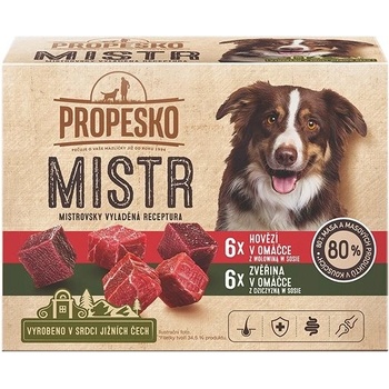 Propesko Mistr s hovädzím a zverinou v omáčke 12 x 85 g