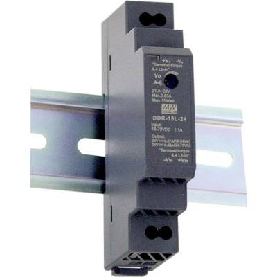 MEAN WELL DDR-15L-3.3 DC/DC měnič napětí na DIN lištu 3.3 V/DC 4.5 A 15 W Počet výstupů:1 x Obsah 1 ks