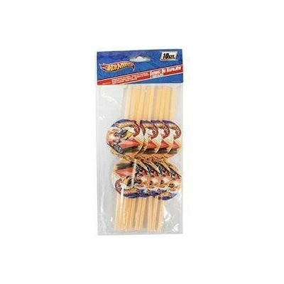Majewski Hot Wheels Party slámky medalion 10 ks