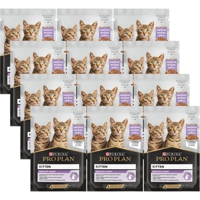 Pro Plan Nutrisavor Kitten jemné kúsky s morkou v omáčke 12 x 85 g