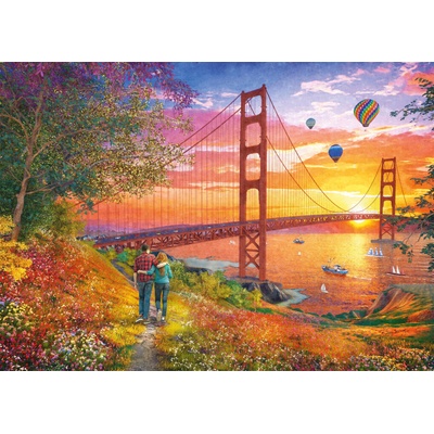 Schmidt Spiele - Puzzle Dominic Davison: Walking to the Golden Gate Bridge - 2 000 piese