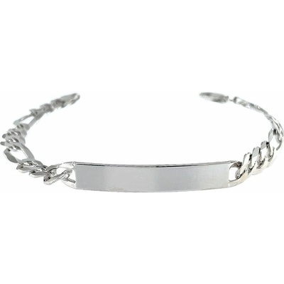 INFINITYSILVER Strieborný náramok figaro s doštičkou 1002180ID23