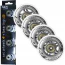 Sestava bílých PU koleček 70x24 + ložiska ABEC7 NILS Extreme