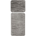 Lalee Постелка за баня Bari BAR 102, 50х120, светло сива (BAR102SIL50120/SET)