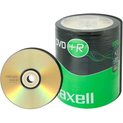 Maxell DVD+R MAXELL, 4, 7 GB, 16x, 100 бр (ML-DDVD-plusR4.7-100SH)