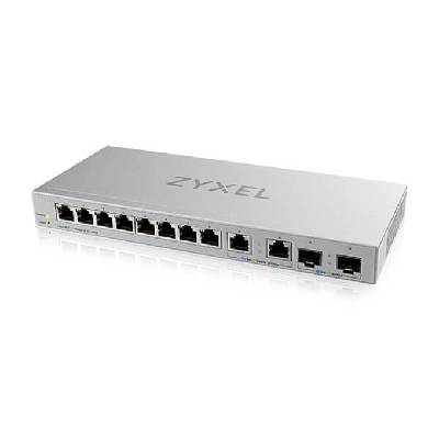 Суич ZyXEL XGS1210-12, 1000Mbps, 12 порта, 8x 10/100/1000 RJ-45, 2 x RJ-45 100/1000/2500, 2x SFP+ (XGS1210-12-ZZ0101F)