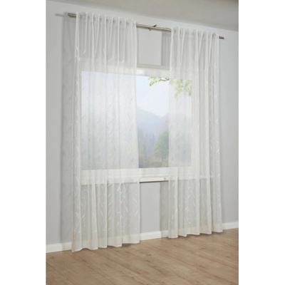 Bennetti Záves so skrytými pútkami Dolly-Voile výšivka prírodná 245 x 140 cm