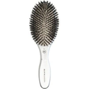 Olivia Garden Expert Care Oval Boar Bristles Silver