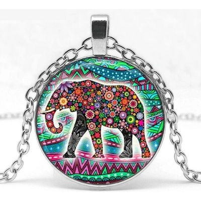 Blingstar Přívěsek Glass Mandala Slon 1971