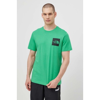 The North Face Памучна тениска The North Face M S/S Fine Tee в зелено с принт NF0A87NDPO81 (NF0A87NDPO81)