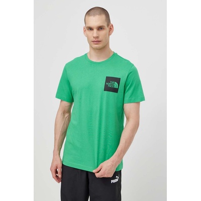 The North Face Памучна тениска The North Face M S/S Fine Tee в зелено с принт NF0A87NDPO81 (NF0A87NDPO81)