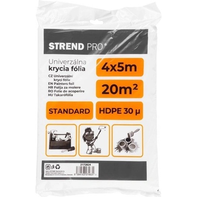 Slovakia Trend Strend Pro 2172824 - Fólia krycia Strend Pro Standard, maliarska, 4x5 m, 30µ, zakrývacia