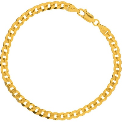 Argento Pozlátený strieborný náramok vzor Pancierka, šírka 4 mm I5369