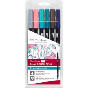 Tombow Маркер Tombow ABT Dual Brush 6P-5 Vintage (6) (ABT-6P-5)
