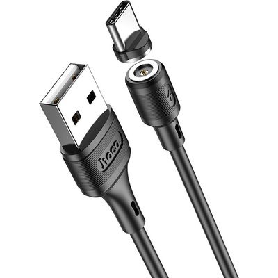 Hoco X52 magnetický konektor, USB-A na USB typu C, 12W, 2,4 A, 1m, černý