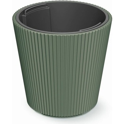 Prosperplast Kvetináč MILLY s vložkou 23,8 cm tmavozelená