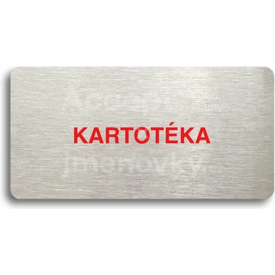 ACCEPT Piktogram KARTOTÉKA - stříbrná tabulka - barevný tisk bez rámečku